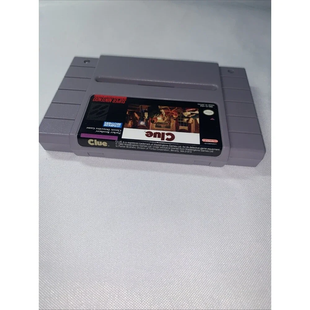 Vintage Video Game Clue SNES CIB Super Nintendo Game Cartridge